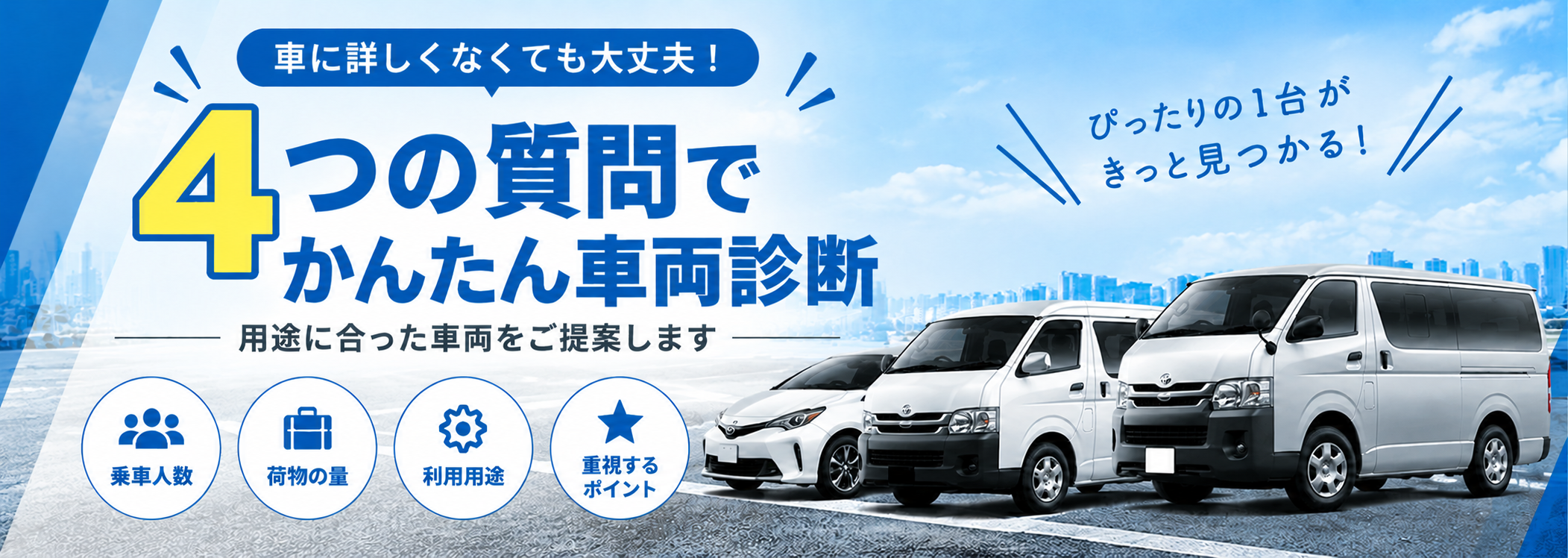 4つの質問でかんたん車両診断